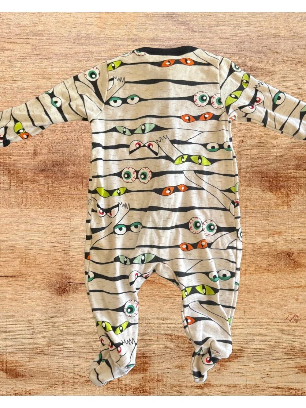 Old Navy Halloween Mummy Footie Sleeper 0-3 Months Zip Pajamas